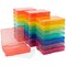 24-Pack Photo Storage Boxes for 4x6 Pictures with 40 Blank Labels, Rainbow Colored Container Cases, Greeting Card Organizer for Arts and Crafts, DIY Projects (64 Total Pieces)